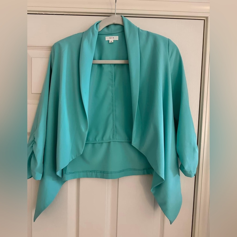 turquoise blazer